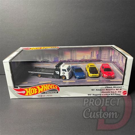 Hot Wheels Premium Fleet Street Nissan Sentra Honda Civic Eg Toyota Celica B