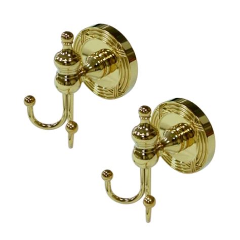 Kingston Brass Templeton 2 Hook Polished Brass Towel Hook At