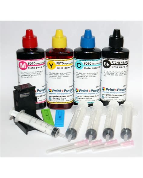 Kit Recarga Para Tinteiros HP 301 302 303 304 305 901 62 Normal