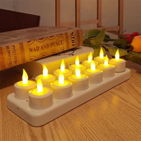 Rechargeable Candles Flameless Flickering Led Tea Lights With Remote And Timer China Led Candle