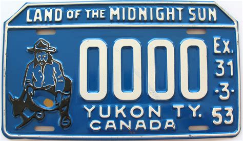 Yukon Sample License Plates