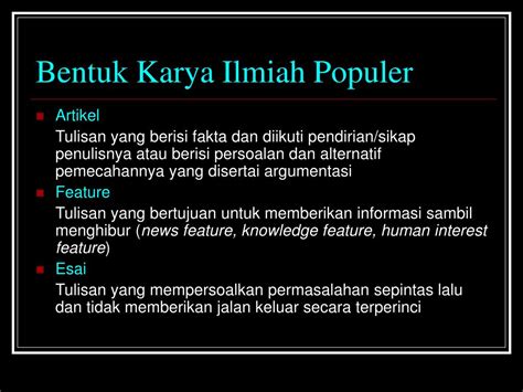 PPT - Karya Ilmiah Populer PowerPoint Presentation, free download - ID ...