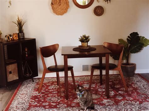 Dining room styled almost exclusively by Craigslist, Goodwill + FB