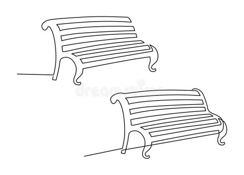 Park Bench Garden Bench Continuous Line Drawing Stock Vector Illustration Of Icon Design