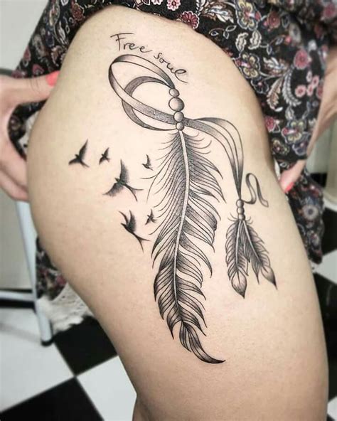 Tattoo Plume Feather Tattoo Design Floral Tattoo Design Feather