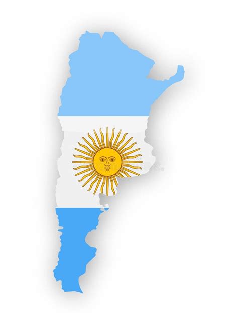 La Argentina Ejemplo Del Mapa Y De La Bandera Stock de ilustración