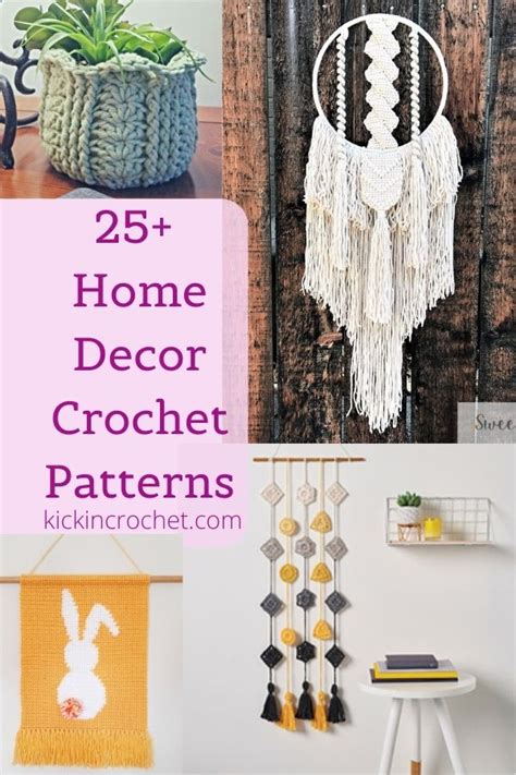 25 Home Decor Crochet Patterns Great Gifts Kickin Crochet