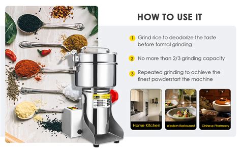 CGOLDENWALL LED Display Electric Grain Grinder Mill 800g High Speed