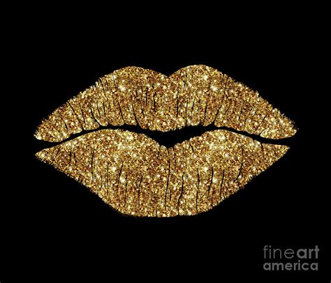 24 Karat Kiss Gold Lips Painting By Tina Lavoie Fine Art America