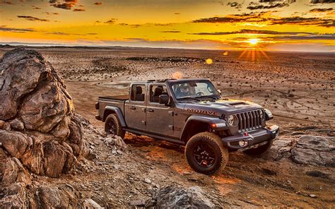 2020 Jeep Gladiator Mojave Desert Rated Exterior Front View Suv New Gray Gladiator Hd