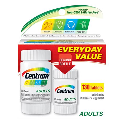 Centrum Multivitaminmultimineral Personalized For Adults Tablets