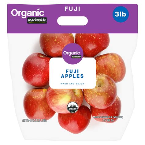 Fresh Organic Fuji Apples 3 Lb Bag