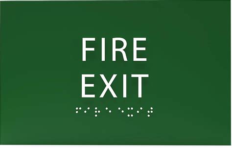 Ada Central Signs 6 X4 Fire Exit Sign Ada Compliant Tactile