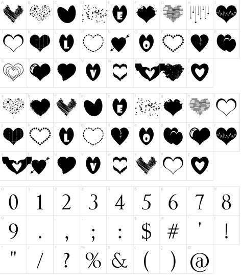 Sexy Love Hearts Font Download