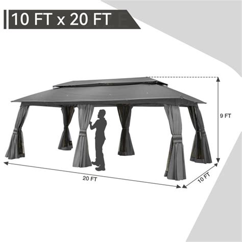 Joyside Ft W X Ft D Metal Patio Gazebo Reviews Wayfair