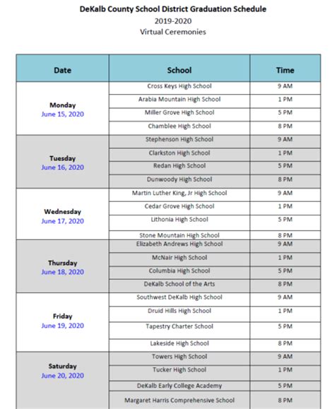 DeKalb County School District updates graduation plan