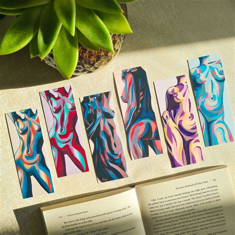 Quirky Nude Bookmarks Body Confidence Nude Woman Female Etsy