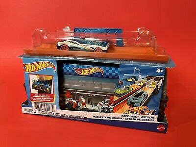 Mattel Hot Wheels Race Case Track Set Two Cars One Track Take It