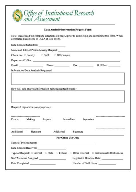 Data Request Template