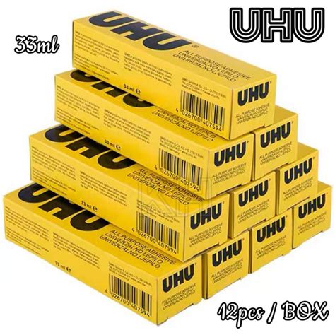 33ml X12pcs UHU All Purpose Adhesive Glue UHU Gam UHU GLUE Shopee