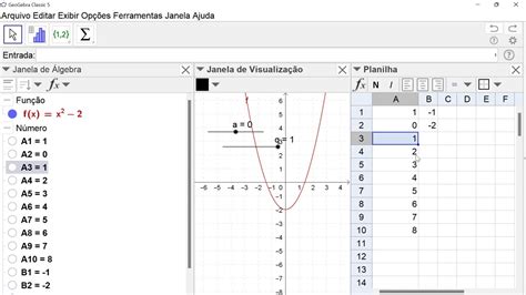 Funções e Planilhas no GeoGebra YouTube