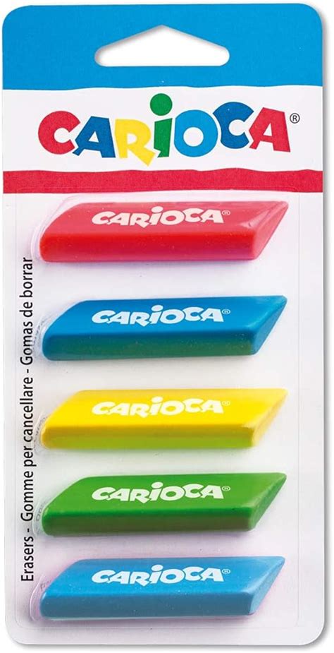 Carioca Gomma Da Cancellare Blister Pezzi Colori Assortiti