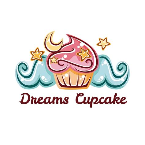 Premium Vector Dreams Cupcake Logo Template