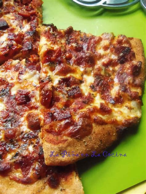 Cheese Stuffed Crust Pizza~ Preparing Whole Wheat Dough - La Piña en la Cocina