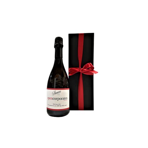 Branded Prosecco In Wooden Box Luxury Corporate Client Gifts