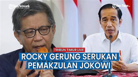 Rocky Gerung Pemilu Tidak Akan Ada Dampaknya Apabila Jokowi