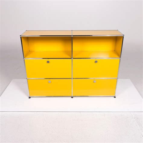 Usm Haller Metal Sideboard Yellow Shelf Office Furniture At 1stdibs