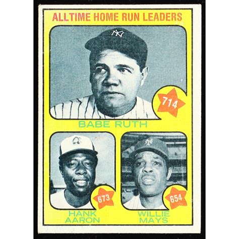 Babe Ruth Hank Aaron Willie Mays Topps All