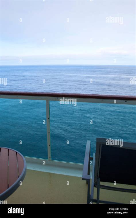 View from cruise ship balcony Stock Photo - Alamy