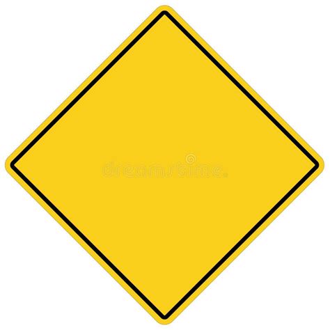 Blank Yellow Square Road Sign Stock Illustrations 626 Blank Yellow