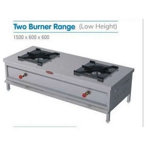 2 Rectangular Stainless Steel Two Burner Range For Commercial At Rs