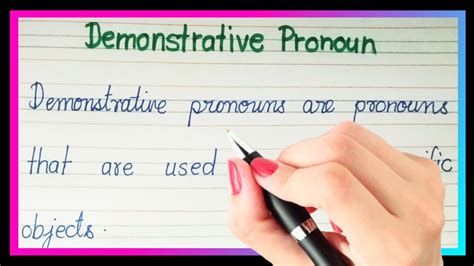 Definition Of Demonstrative Pronoun What Is Demonstrative Pronoun In