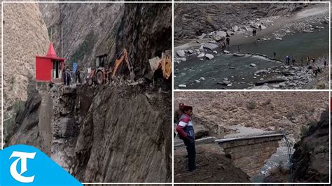 Hp Bridge Collapses After Landslide In Chamba Youtube