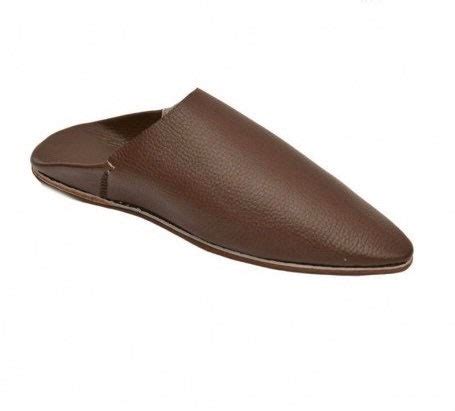 Babouche en cuir véritable haut de gamme marron par cuiroma