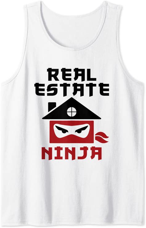 Real Estate Ninja Agent T House Home Seller Tank Top