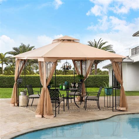 Sunjoy 10 Ft W X 10 Ft D Steel Patio Gazebo And Reviews