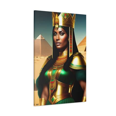 Egyptian Queen Cleopatra Painting 11, Wall Art, Canvas, Black Art, Tree ...