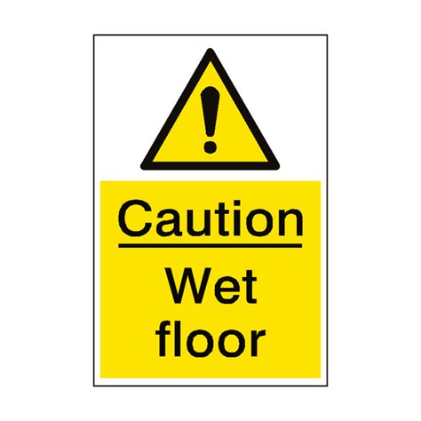 Caution Wet Floor Sign Portrait Pvc Safety Signs