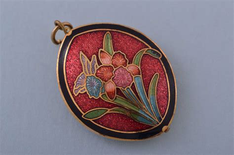 Enamel Vintage Pendant With Cloisonn Amanda Appleby