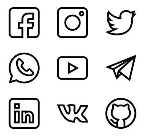 Social Icons Vector At Collection Of Social Icons