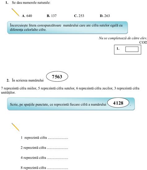 Evaluare clasa a IV a 2019 Modele de subiecte la Limba română și