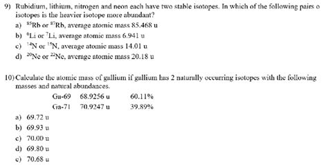 Solved Rubidium Lithium Nitrogen And Neon Each Have Two Chegg