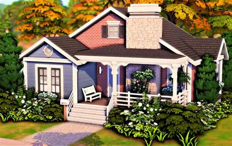 BASE GAME Starter Home The Sims 4 Speed Build Sims Building Sims