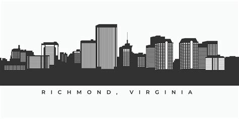 Richmond City Skyline Silhouette Illustration 41416331 Vector Art At