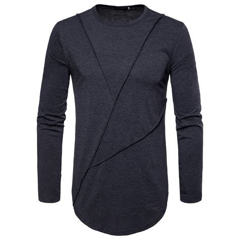 2017 New Fashion Solid Slim Fit Long Sleeve T Shirt Men O Neck Casual Men T Shirt Slim Fit T