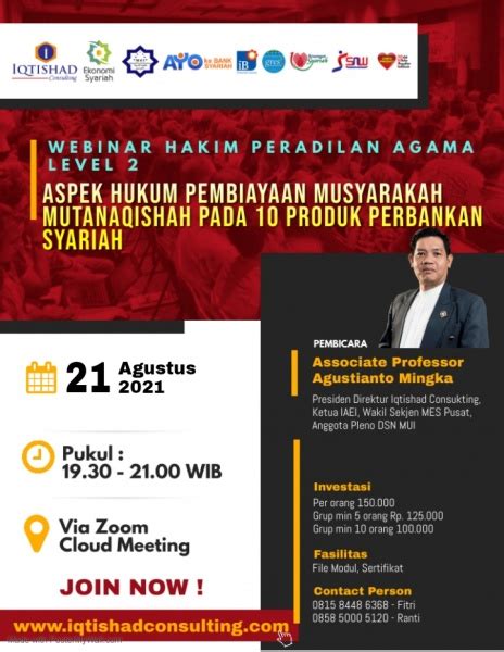 Iqtishad Consulting Webinar Eksekutif Hakim Peradilan Agama Level